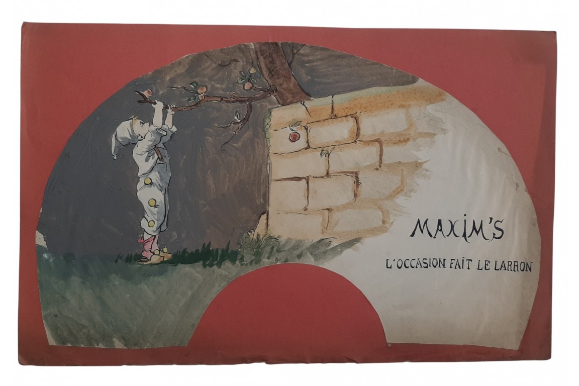 The Pierrots of Maxim’s, fan designs circa 1900–10