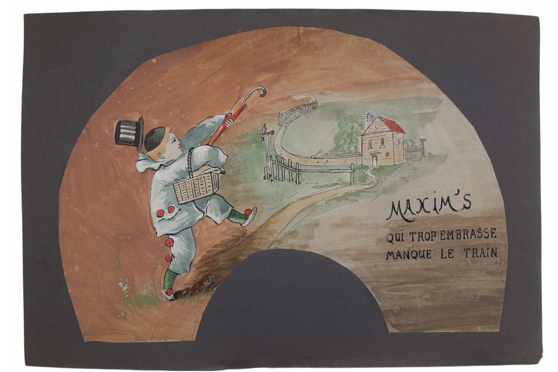 The Pierrots of Maxim’s, fan designs circa 1900–10