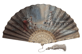 Children’s games, fan by Louise Gatzert, circa 1890–95