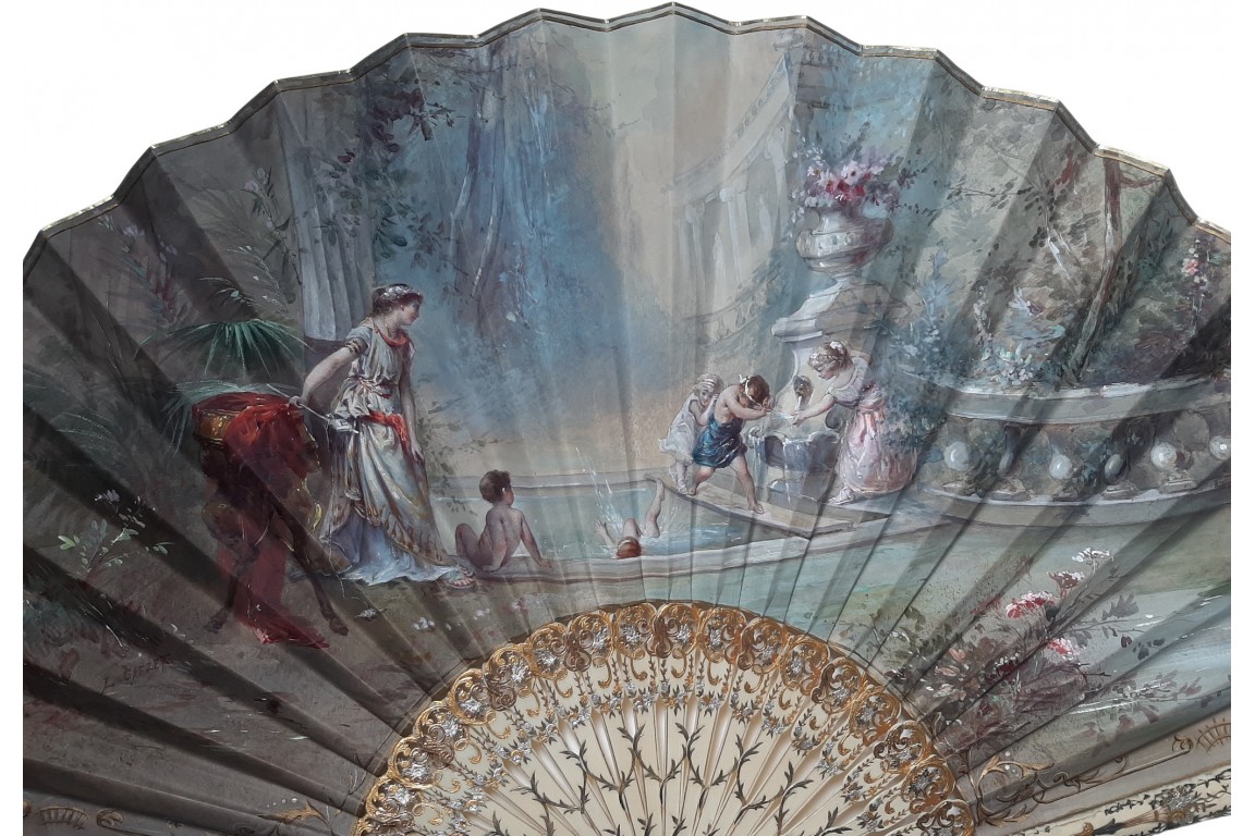 Jeu d'enfants, éventail de Louise Gatzert vers 1890-95