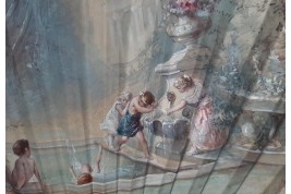 Jeu d'enfants, éventail de Louise Gatzert vers 1890-95