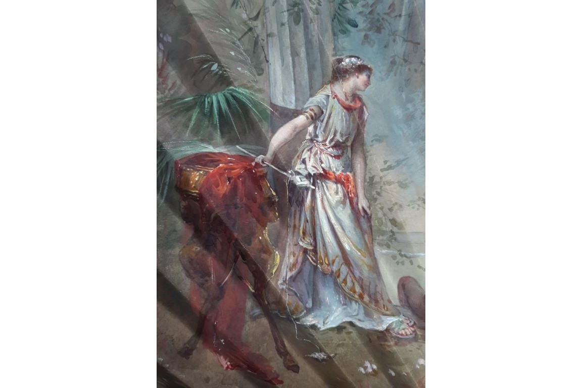Jeu d'enfants, éventail de Louise Gatzert vers 1890-95