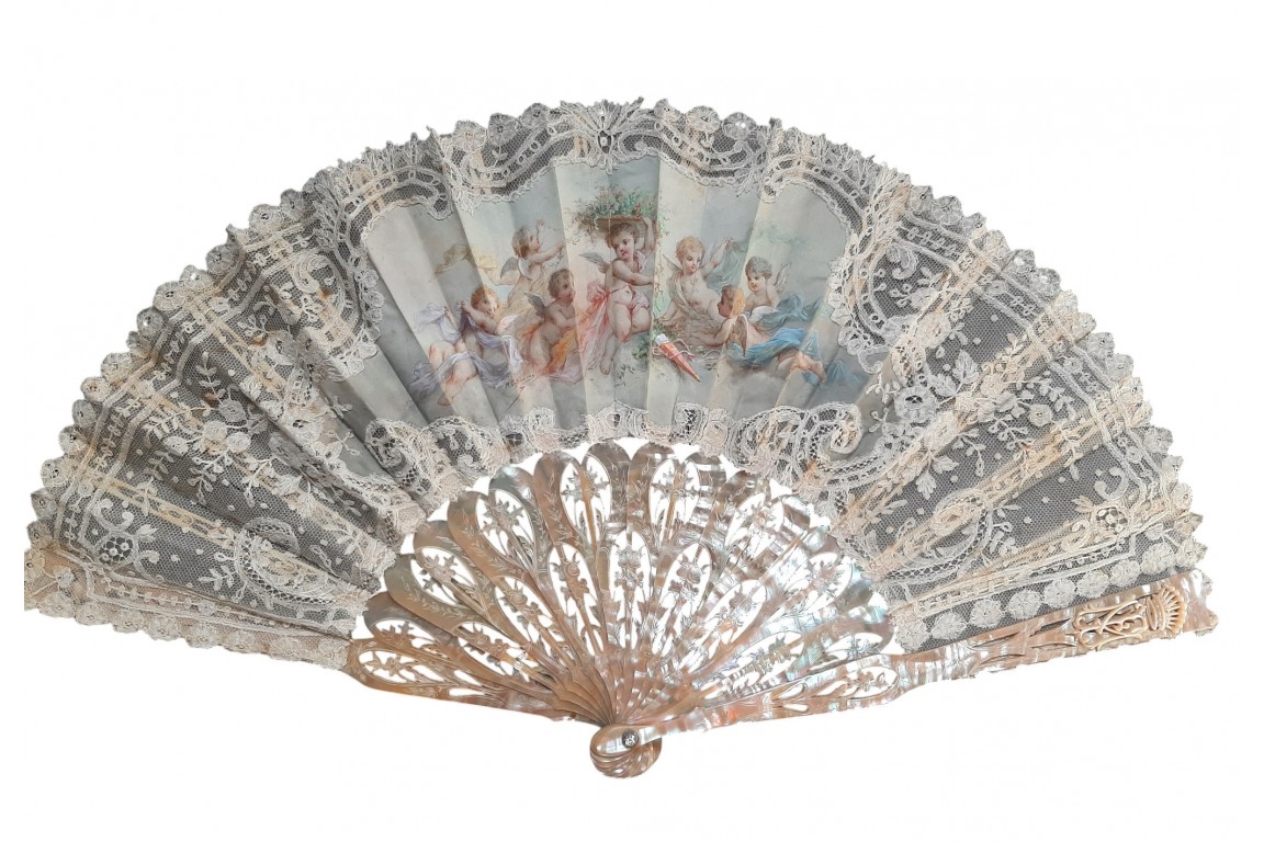 Little darlings, fan circa 1900