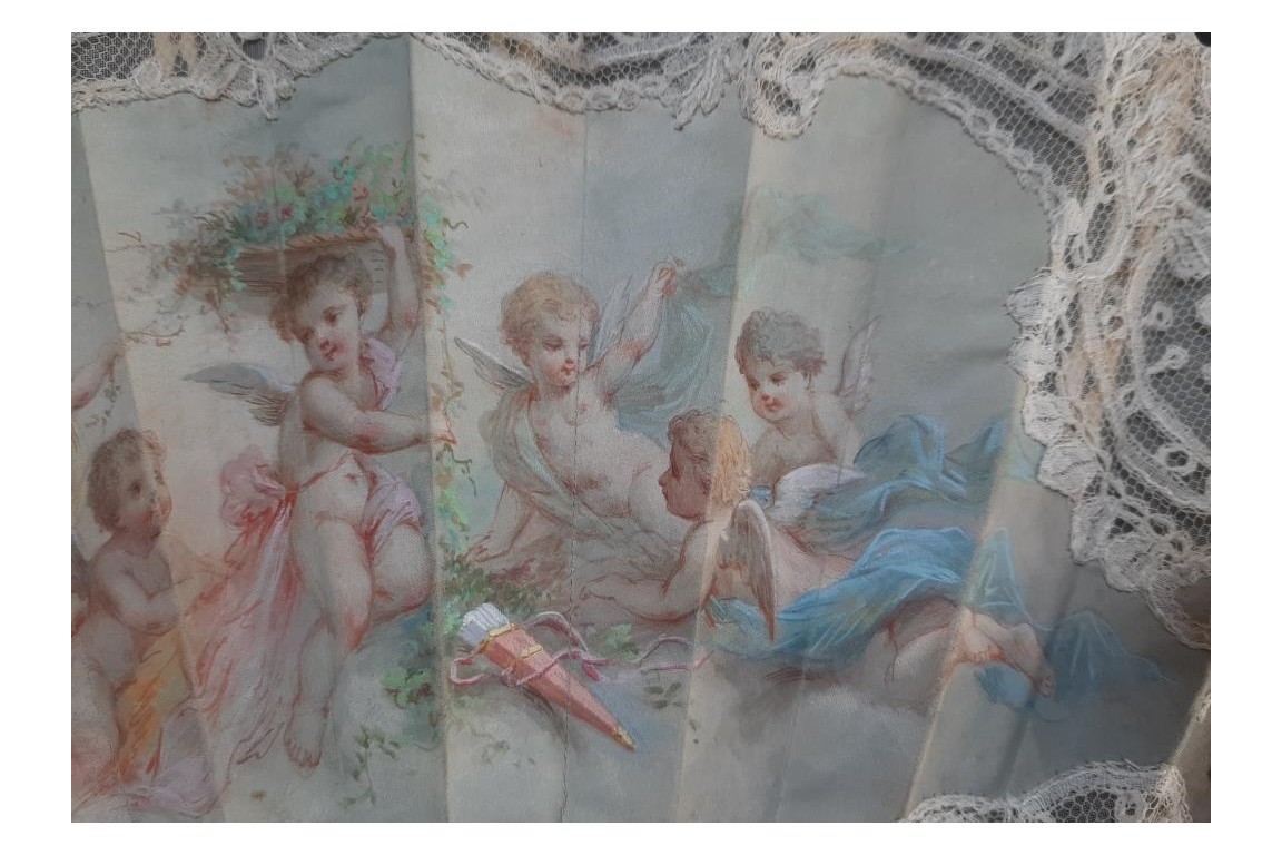 Little darlings, fan circa 1900