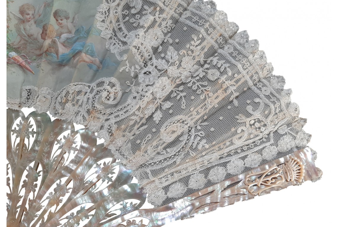 Little darlings, fan circa 1900