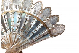 Doll's fan, mother of pearl, circa 1900-1930