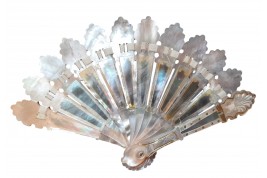 Doll's fan, mother of pearl, circa 1900-1930