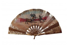 Corrida, éventail miniature voire minuscule, XIXème siècle