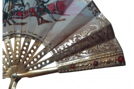 Bullfight, tiny fan, 19th century