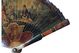 Miniature fan in the style of vernis Martin, 19th century