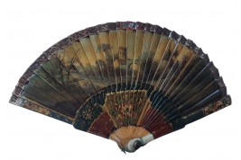 Miniature fan in the style of vernis Martin, 19th century