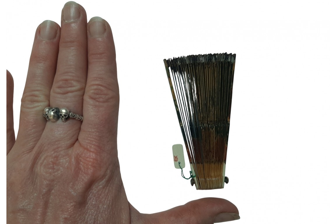 Miniature fan in the style of vernis Martin, 19th century