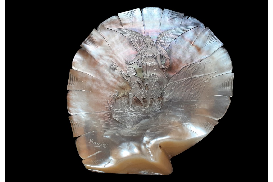 Trouville kids, mother of pearl shell, Belle Epoque period