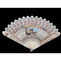 Dog and baby, fan for child circa 1820