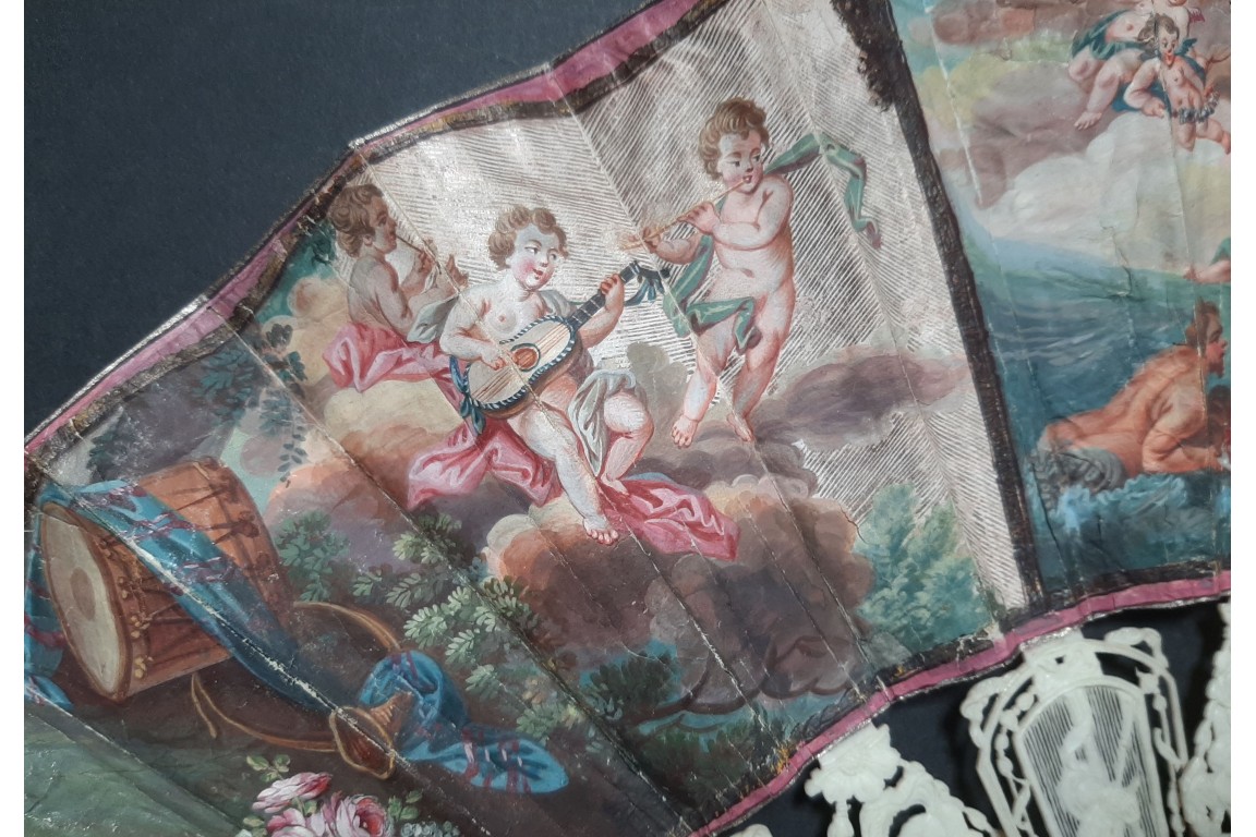 L'enlèvement d'Europe, éventail vers 1750