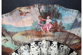 L'enlèvement d'Europe, éventail vers 1750