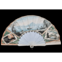 Monte Nuovo, ponte di Caligola and Vesuvius, a souvenir fan commemorating the eruption of August 1779