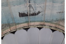 Monte Nuovo, ponte di Caligola and Vesuvius, a souvenir fan commemorating the eruption of August 1779