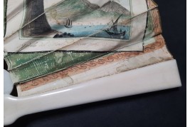 Monte Nuovo, ponte di Caligola and Vesuvius, a souvenir fan commemorating the eruption of August 1779