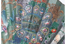 La pagode de Pazhou, éventail géant assymétrique, Chine XIXè siècle