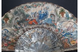 Vénus remettant les armes à Enée, éventail vers 1760