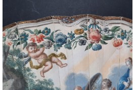 Vénus remettant les armes à Enée, éventail vers 1760