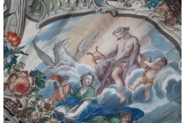Vénus remettant les armes à Enée, éventail vers 1760