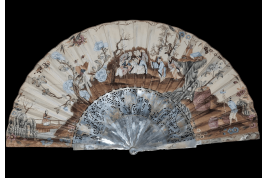 Vénus remettant les armes à Enée, éventail vers 1760