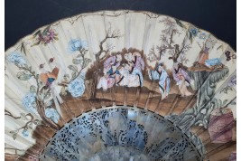 Vénus remettant les armes à Enée, éventail vers 1760