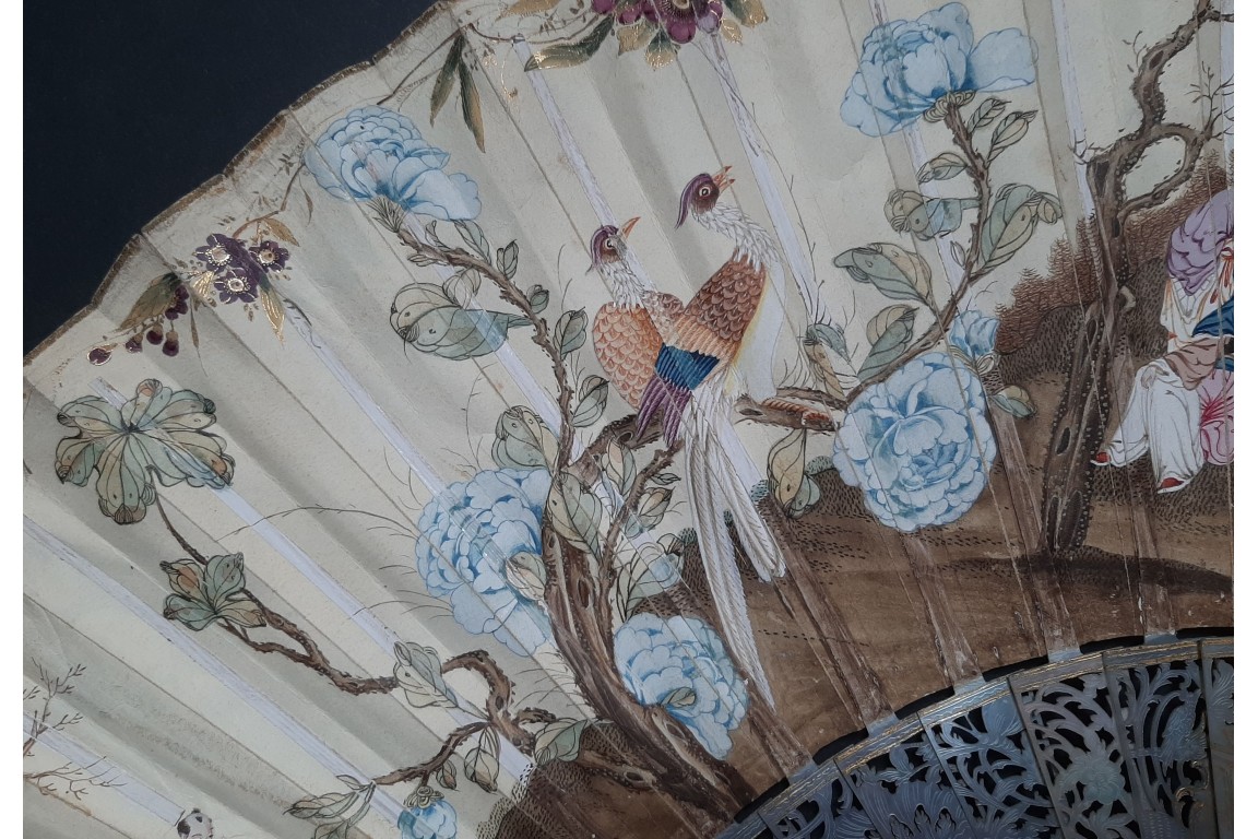 Vénus remettant les armes à Enée, éventail vers 1760