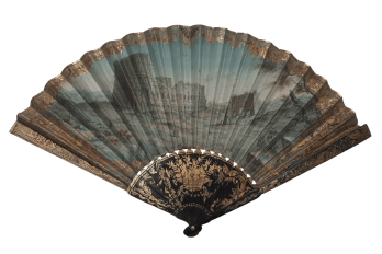 Ariadne & Bacchus and the Colosseum, fan circa 1815–20