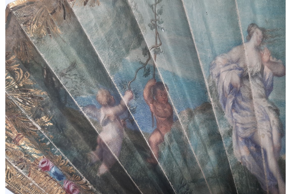 Ariane & Bacchus et le Colisée, éventail vers 1815-20