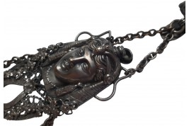 Egyptomania, chatelaine and perfume bottle