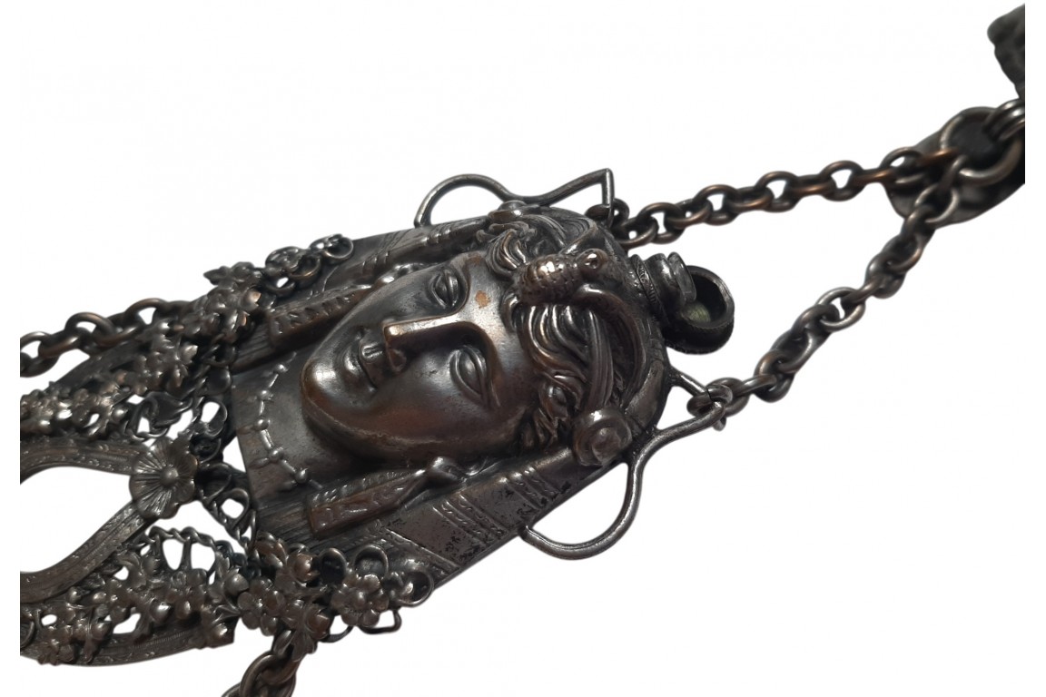 Egyptomania, chatelaine and perfume bottle