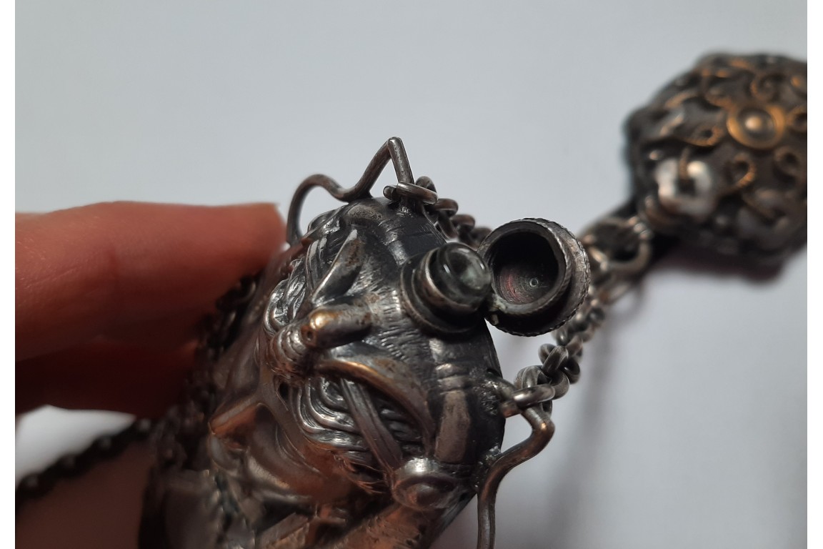 Egyptomania, chatelaine and perfume bottle