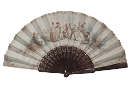 In the style of Alexandre, fan circa 1870