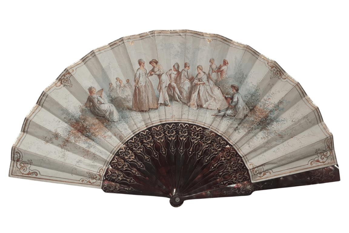 In the style of Alexandre, fan circa 1870