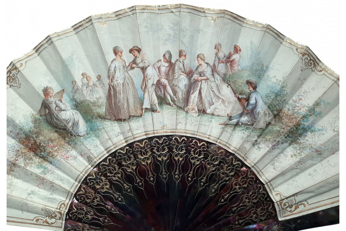 In the style of Alexandre, fan circa 1870