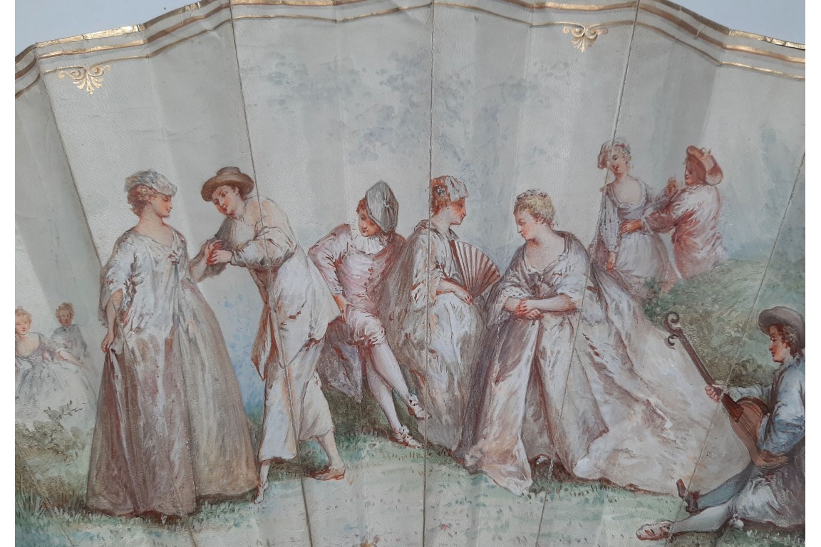 In the style of Alexandre, fan circa 1870