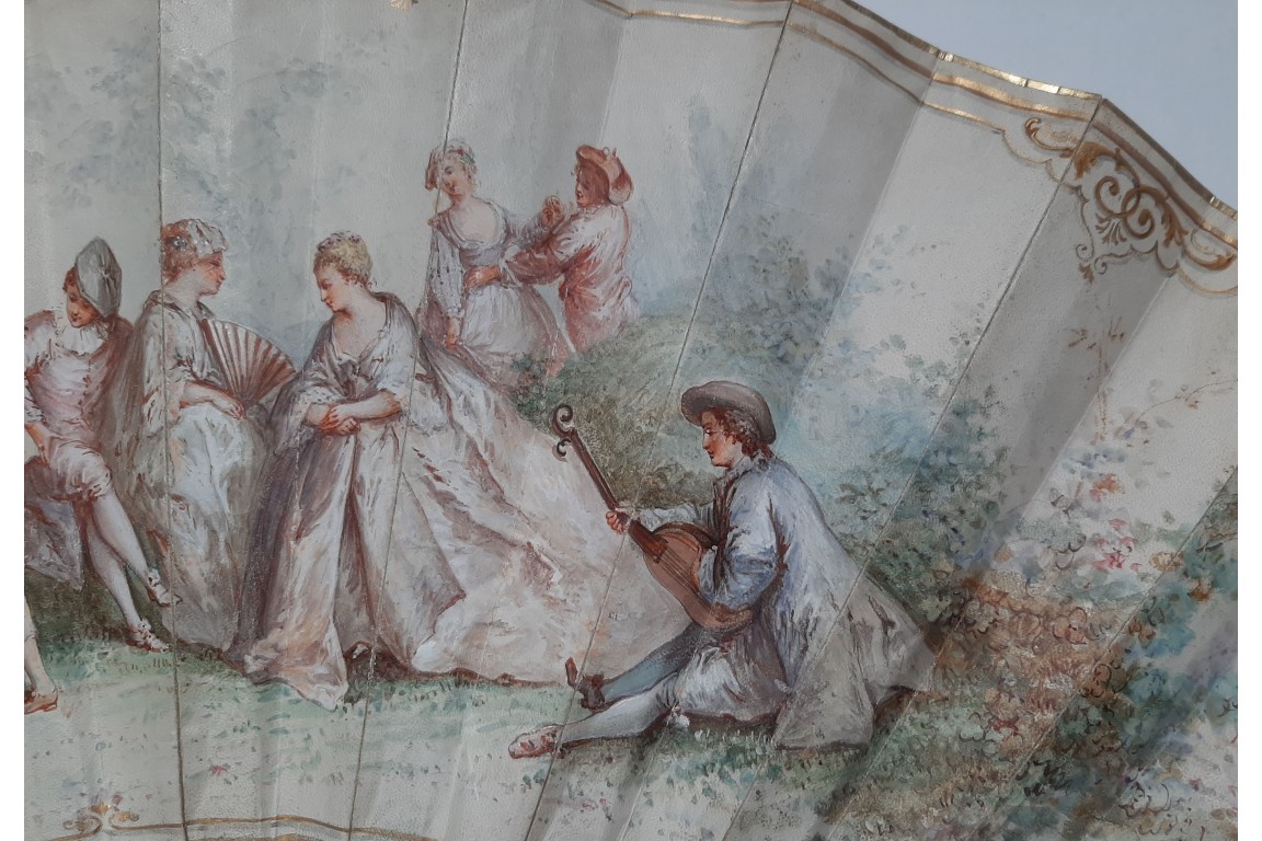 In the style of Alexandre, fan circa 1870