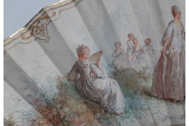In the style of Alexandre, fan circa 1870