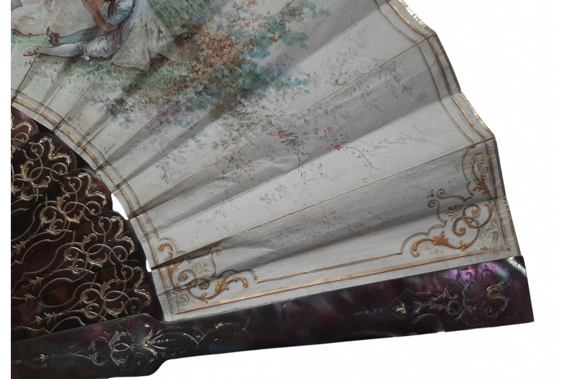In the style of Alexandre, fan circa 1870