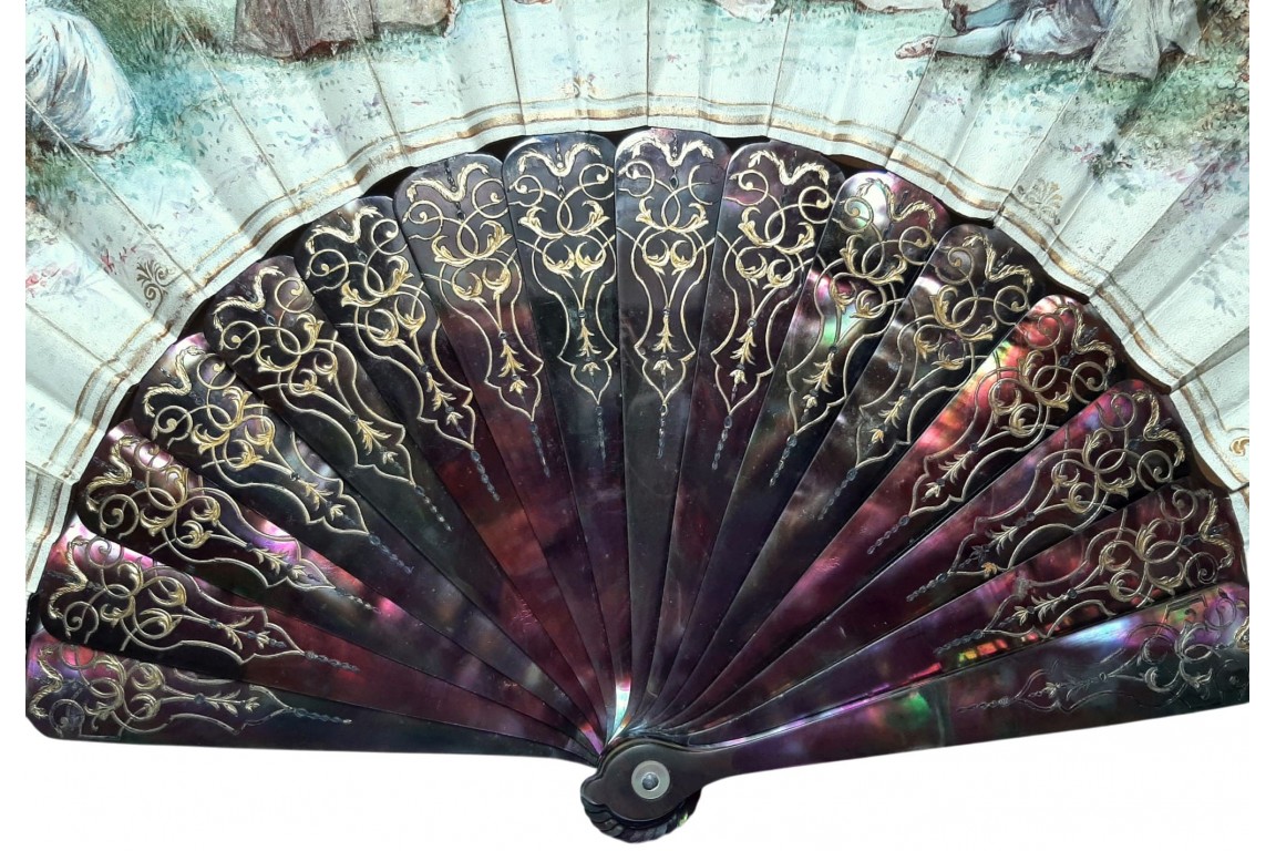In the style of Alexandre, fan circa 1870