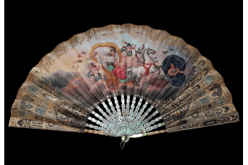 The dawn and Hector’s Farewell, fan circa 1830