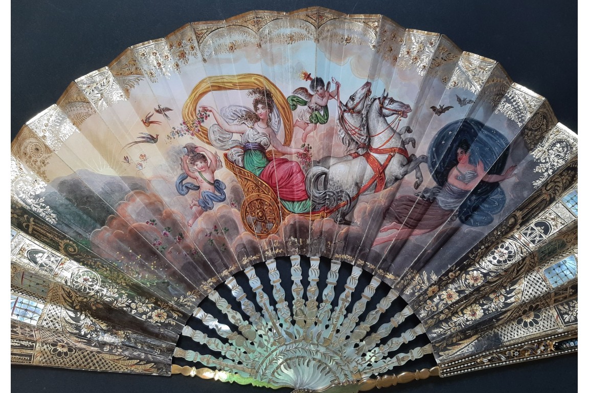 The dawn and Hector’s Farewell, fan circa 1830