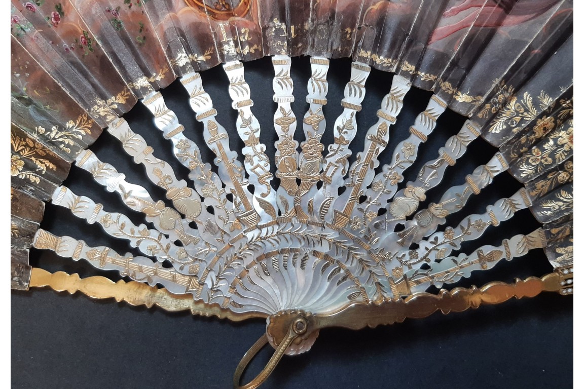 The dawn and Hector’s Farewell, fan circa 1830