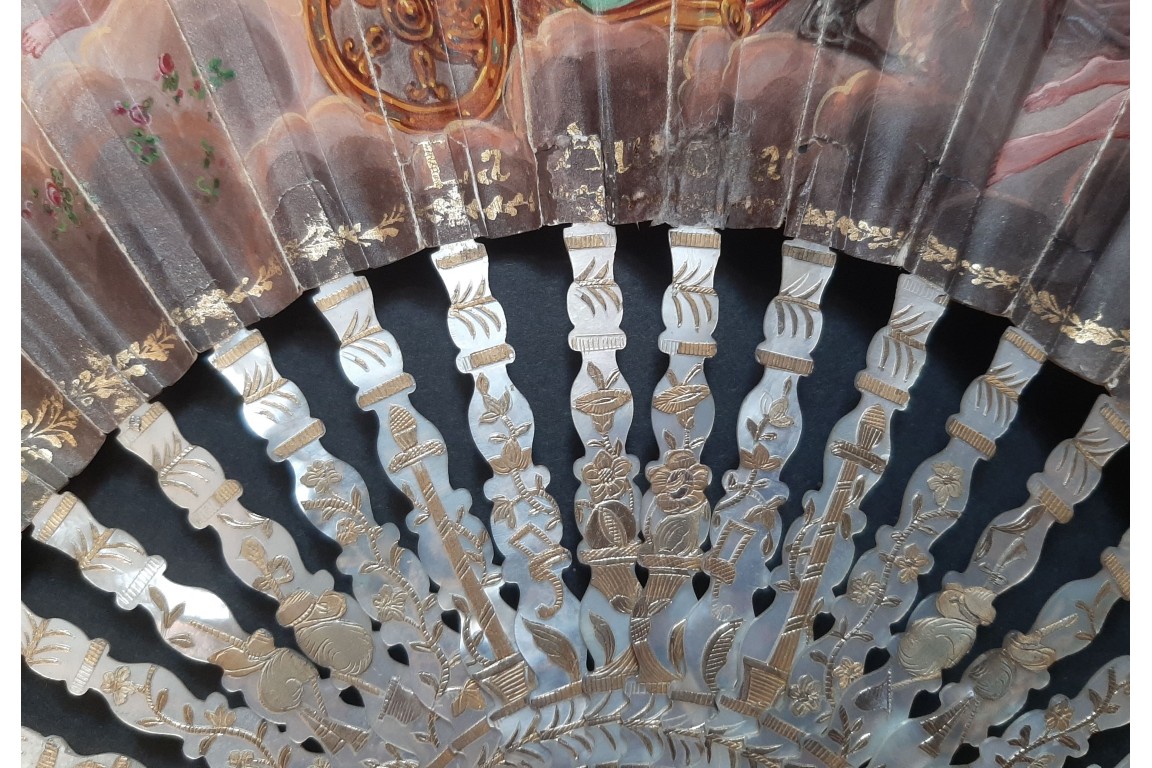 The dawn and Hector’s Farewell, fan circa 1830