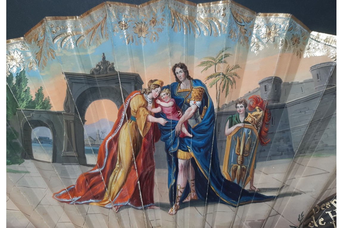 The dawn and Hector’s Farewell, fan circa 1830