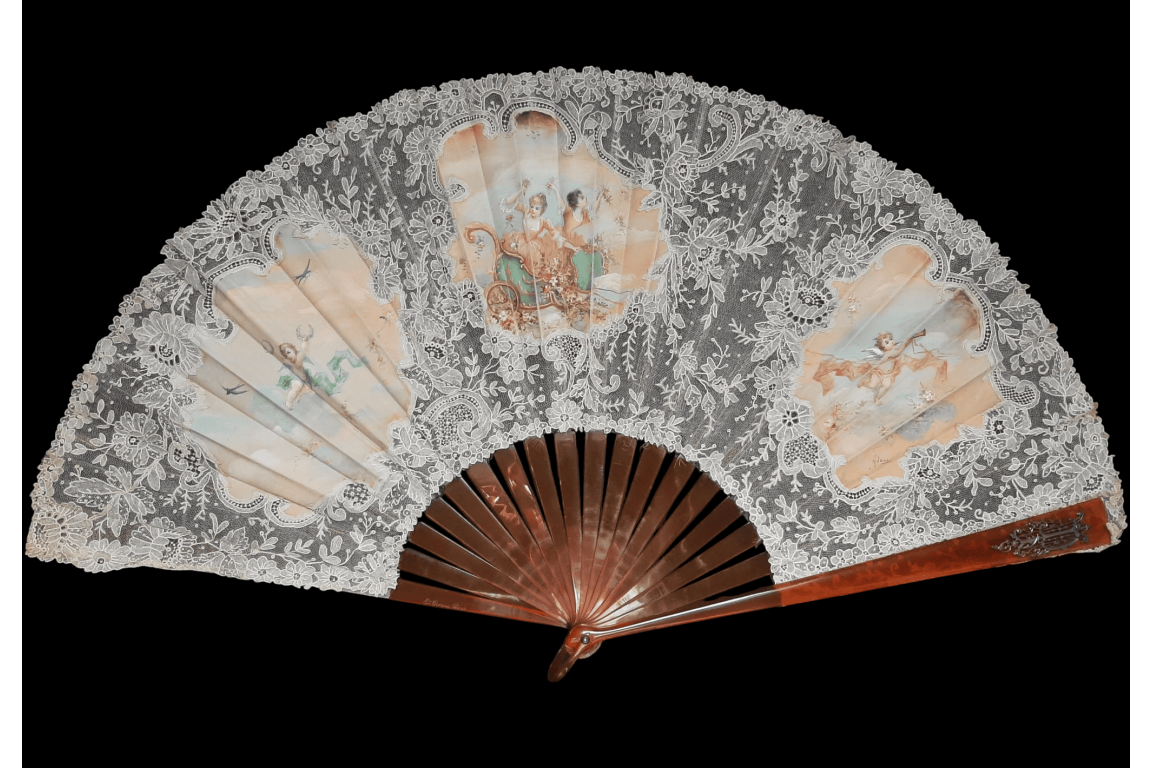The beauties float, fan design by Marie Adam for Creusy, circa 1890