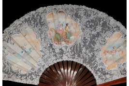 The beauties float, fan design by Marie Adam for Creusy, circa 1890